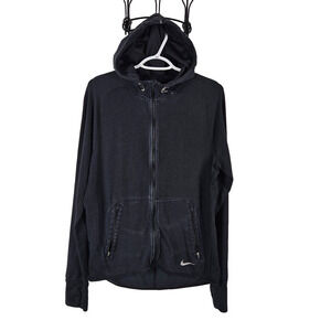 Nike Mens Dri-Fit Sprint Running Jacket Size M Thumbhole Sleeve Full Zip Hood